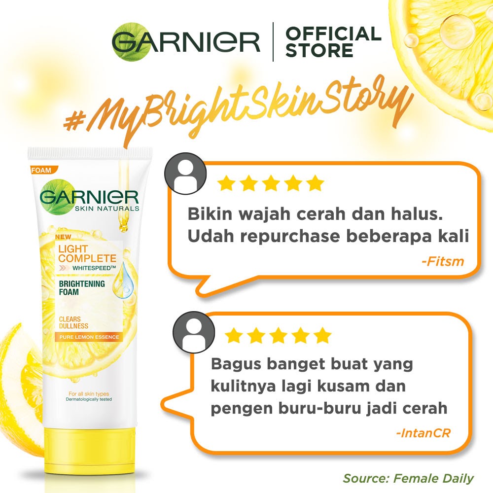 Garnier Bright Complete Full Regiment Skin Care (Perawatan Untuk Kulit Cerah Cepat) (Light complete)