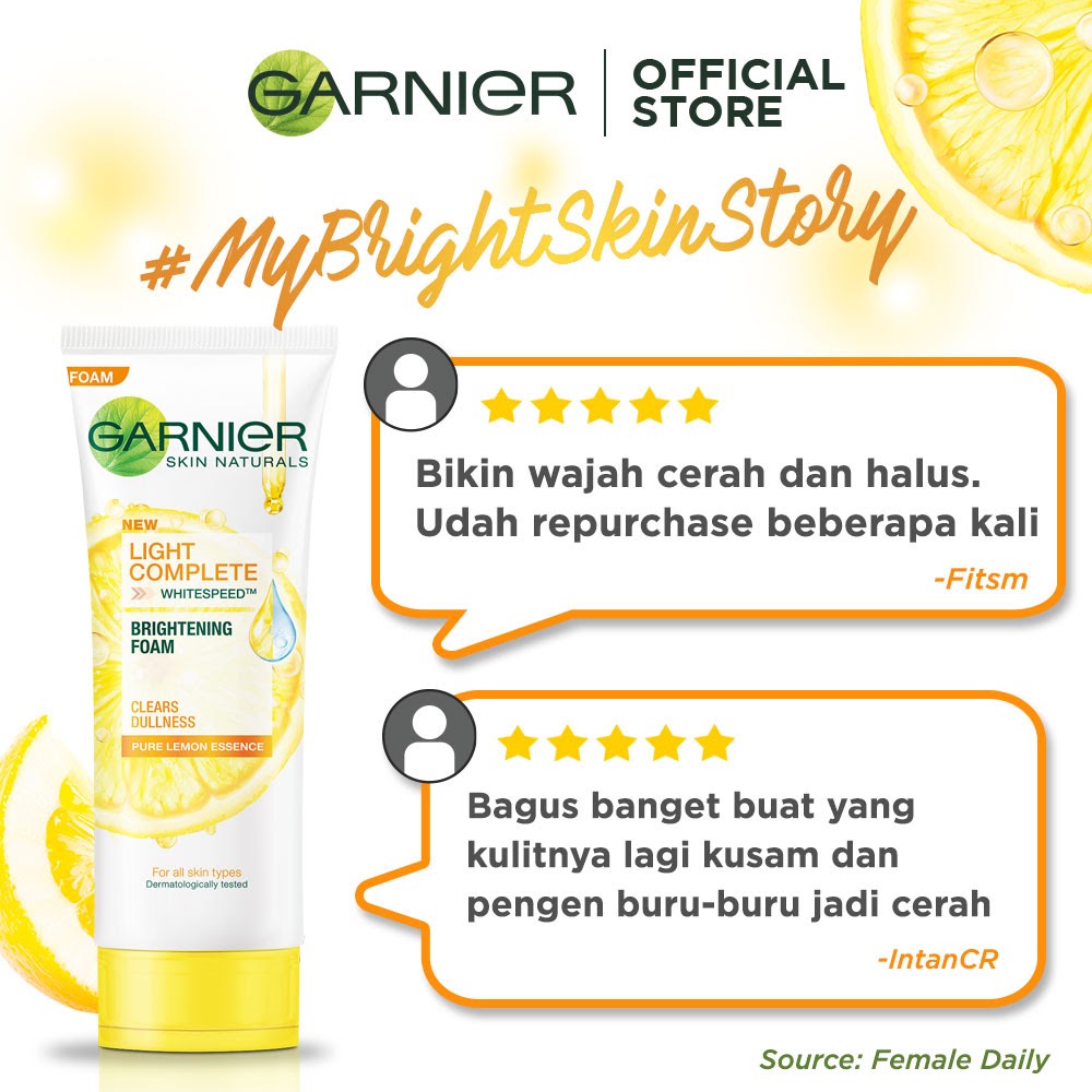 Garnier Bright Complete Full Regiment Skin Care (Perawatan Untuk Kulit Cerah Cepat) (Light complete)