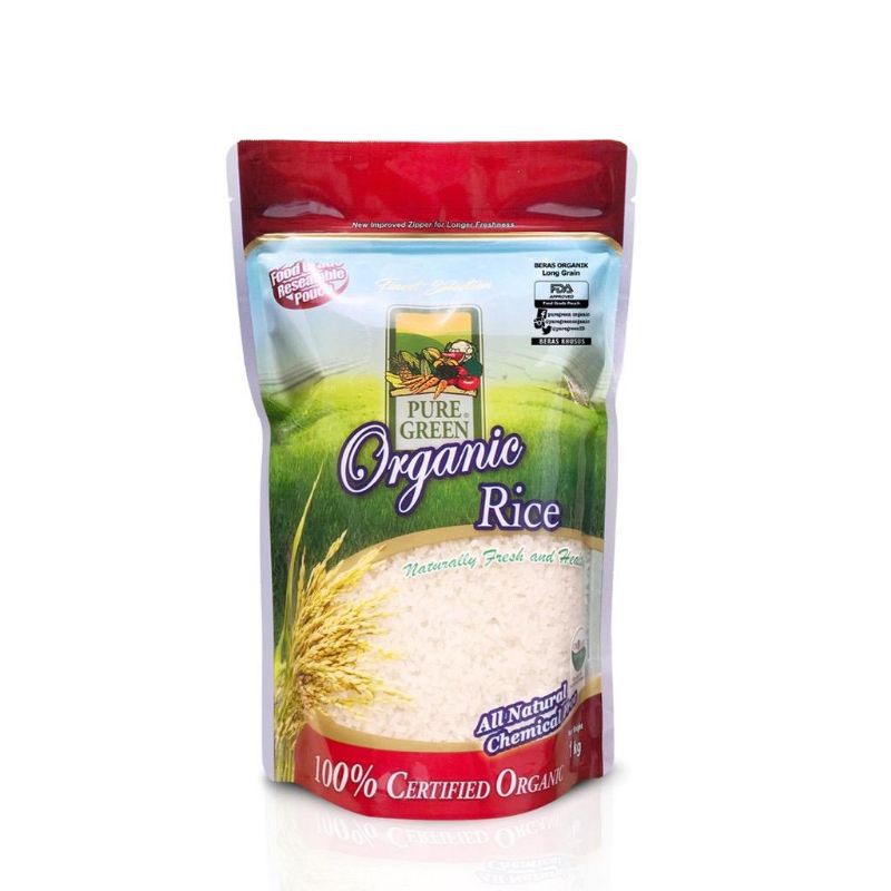 

Puregreen Organic Rice Beras Organik White Long Grain 1 kg