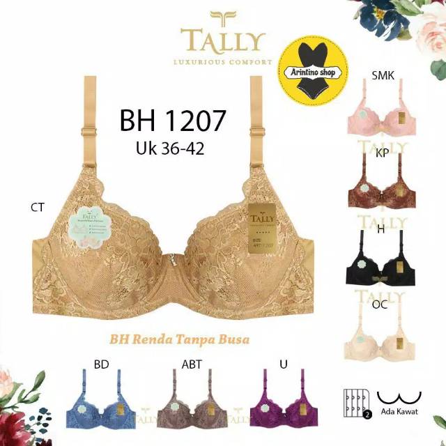Bra Tanpa Busa Tally 1207 BH Bahan Brokat