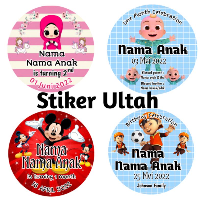 

117pcs Stiker hampers ultah + desaign