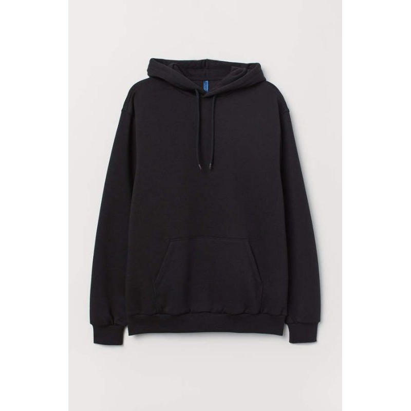 SWEATER POLOS HITAM BAHAN FLECEE TERMURAH CEWEK COWOK