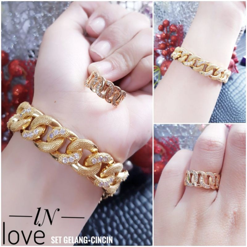 Xuping set gelang dan cincin 1265