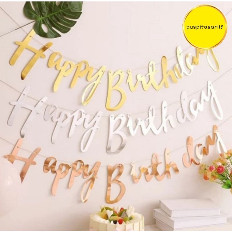 tulisan huruf happy birthday dekorasi ulang tahun