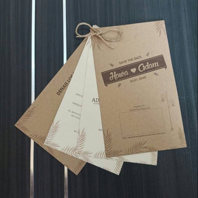 UNDANGAN PERNIKAHAN RUSTIC / UNDANGAN / CETAK UNDANGAN PERNIKAHAN | Shopee Indonesia