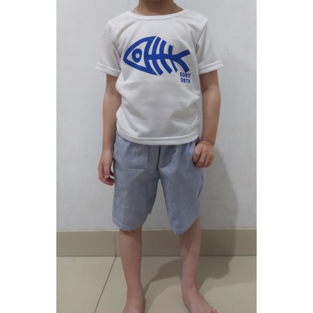 VISION ONLINE SETELAN FISH BONE SETELAN BAJU ANAK LAKI LAKI FASHION BAYI DAN ANAK IMPORT KOREA  KEKINIAN SET BAJU ANAK COWOK