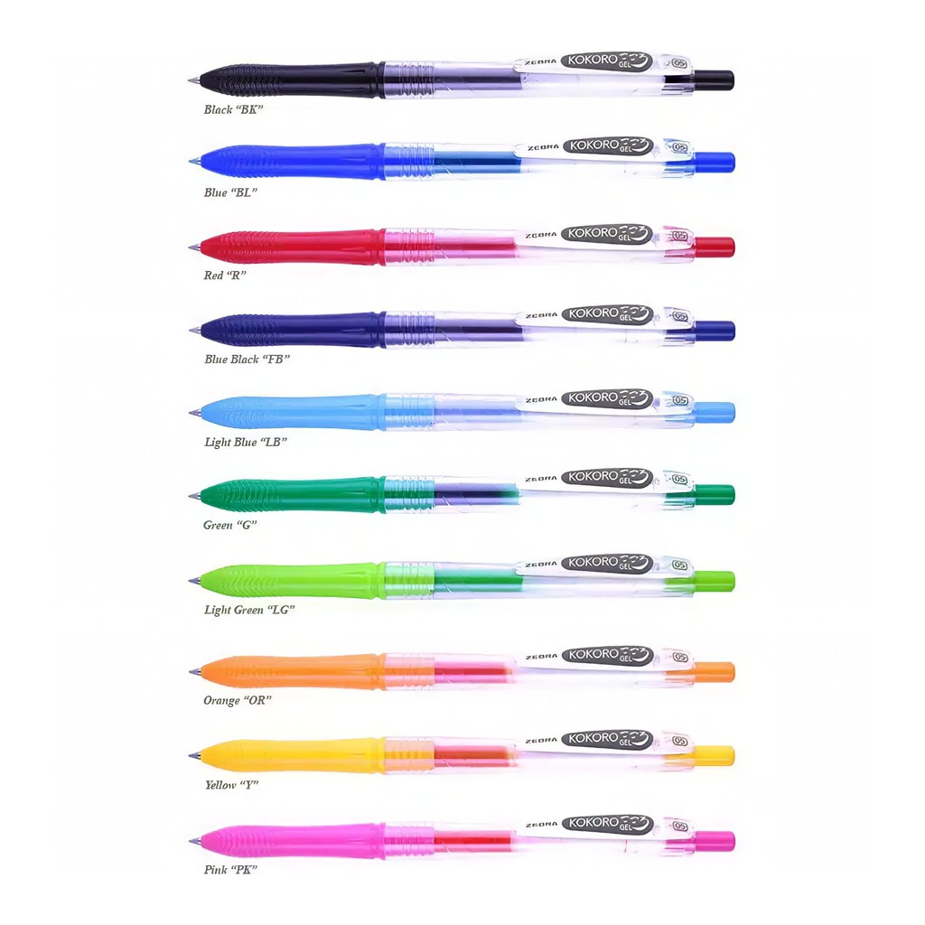 

Pulpen Gel Zebra Kokoro 0.5mm - Tersedia 10 Pilihan Warna