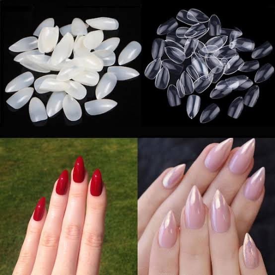 KUKU PALSU STILETTO  / STILETTO Full Tip Warna Clear / Fake Nail Full Tip STILETTO