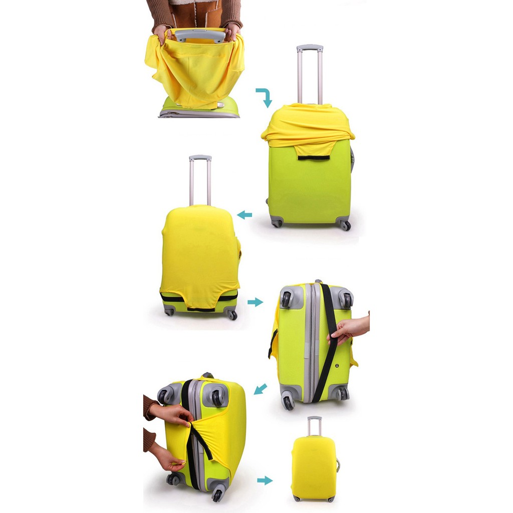Cover Sarung Koper Polos Elastis Suitcase Cover
