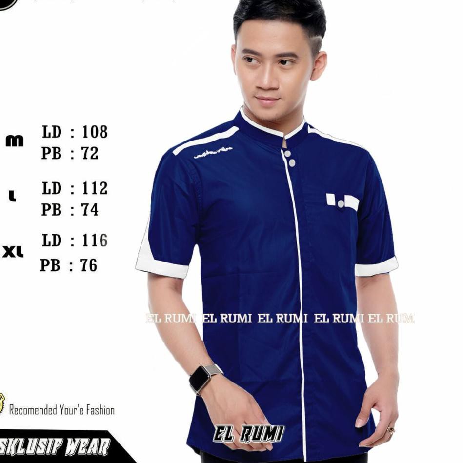 Bagus Baju Koko El Rumi Baju Koko Muslim Pria Lengan Panjang BABUL Musthofa Pakaian Pria Koko Kombin