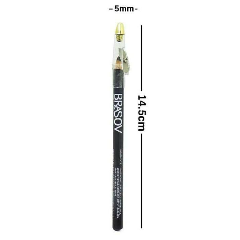 BRASOV Eyeliner Pencil Pensil 1.1 g Black Silver White Halal Waterproof