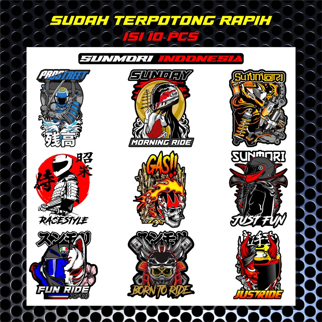 Stiker Sunmori Sticker Racing Motor