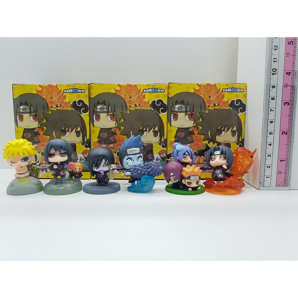 Naruto Chibi Box Coil Eye WCF Petit Chara Land  Sasuke Itachi Model B Action Figure
