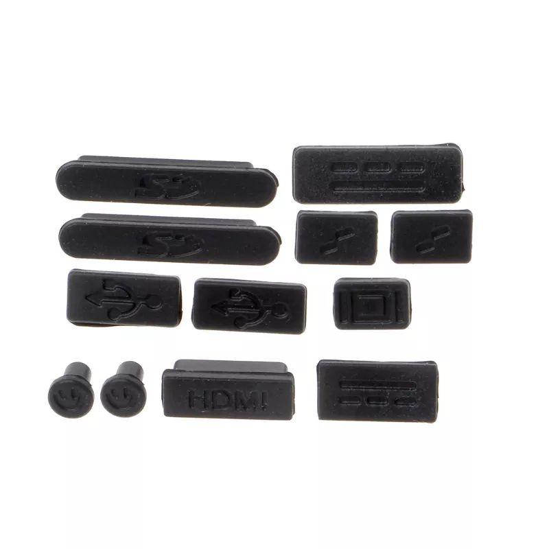 Silikon Anti Debu Plug Stopper Kit untuk Macbook Udara Pro Retina 11 &quot;13&quot; 15 &quot;10166 12 Pcsll