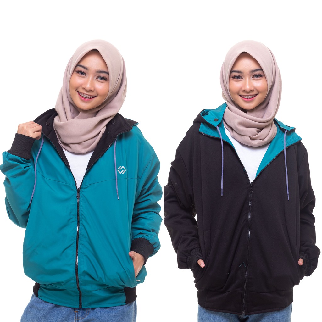 HEYLOOK Project - Jaket Wanita Bolak Balik Jaket YUKI Hodie Wanita Distro Terbaruu