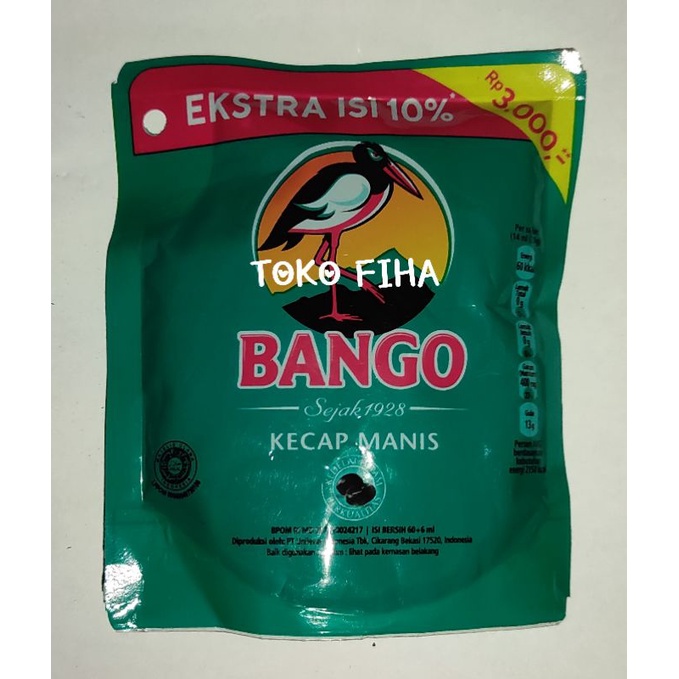 

Kecap Manis BANGO 60ml + 6ml Ekstra isi 10%