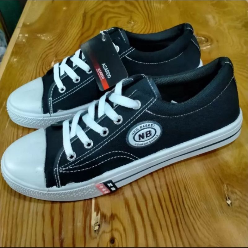sepatu sekolah terlaris warna hitam putih ukuran 28-43