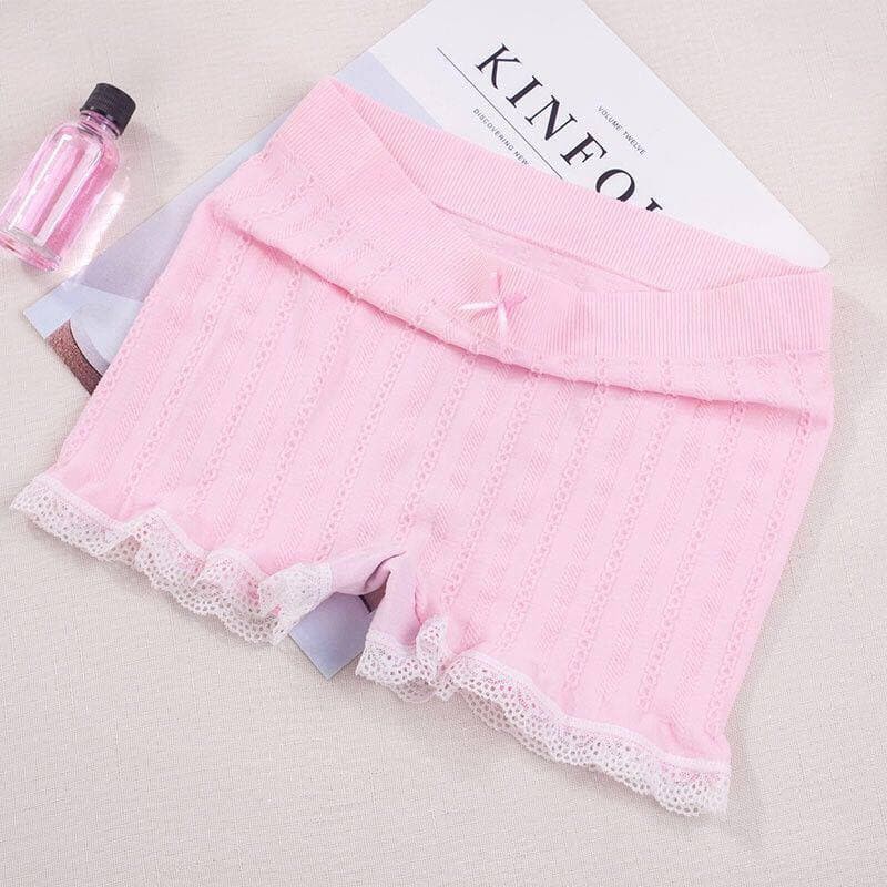 Short Pants Wanita Motif Garis Warna Polos Celana Dalam BoyShort Fashion Wanita Waist Seamles CD33