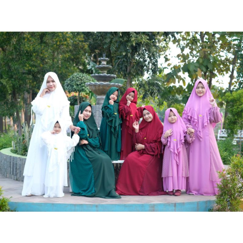 Gamis Syari couple ceruty babydol polos By Victory Fashion / Gamis couple Syari