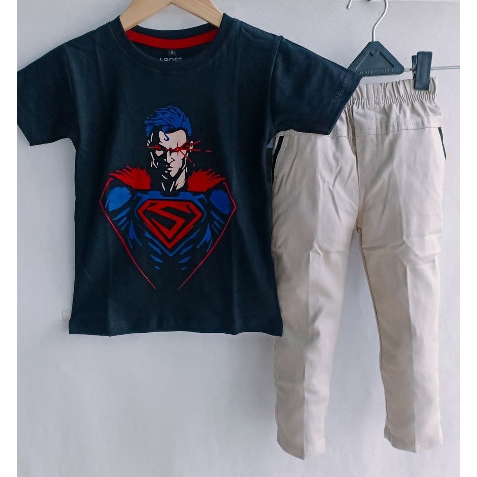 COD BAJU STELAN ANAK LAKI LAKI KAOS DISTRO DAN CELANA CHINO PANJANG USIA 1-10 THN PART 2-4