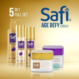 Paket SAFI Age Defy Full Set (Day Cream 20gr + Night Cream 20gr + Cleanser Deep Moist 150mL + Gold W