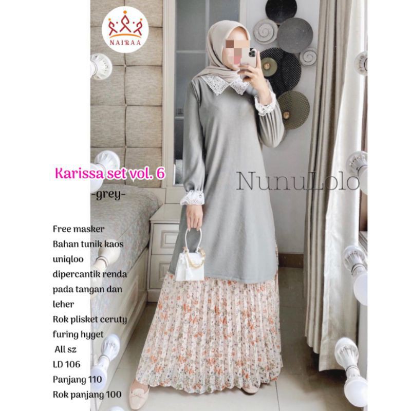 Karissa Cleo set Setelan Rok by Nunulolo Original