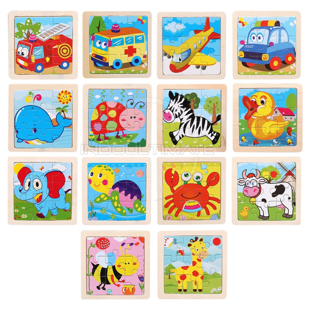 1Pcs Puzzle Kayu Mainan Edukasi Anak Mainan Edukatif Anak TO-A15 Mainan Puzzle Kayu Gambar Hewan Puzzle Gambar Hewan Animal Puzzle Toys Mainan Anak