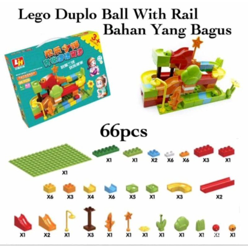 Mainan Duplo Bola dan Rail Marble Run Track (MS)