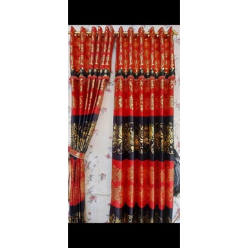Gorden blackout poni motif print emas