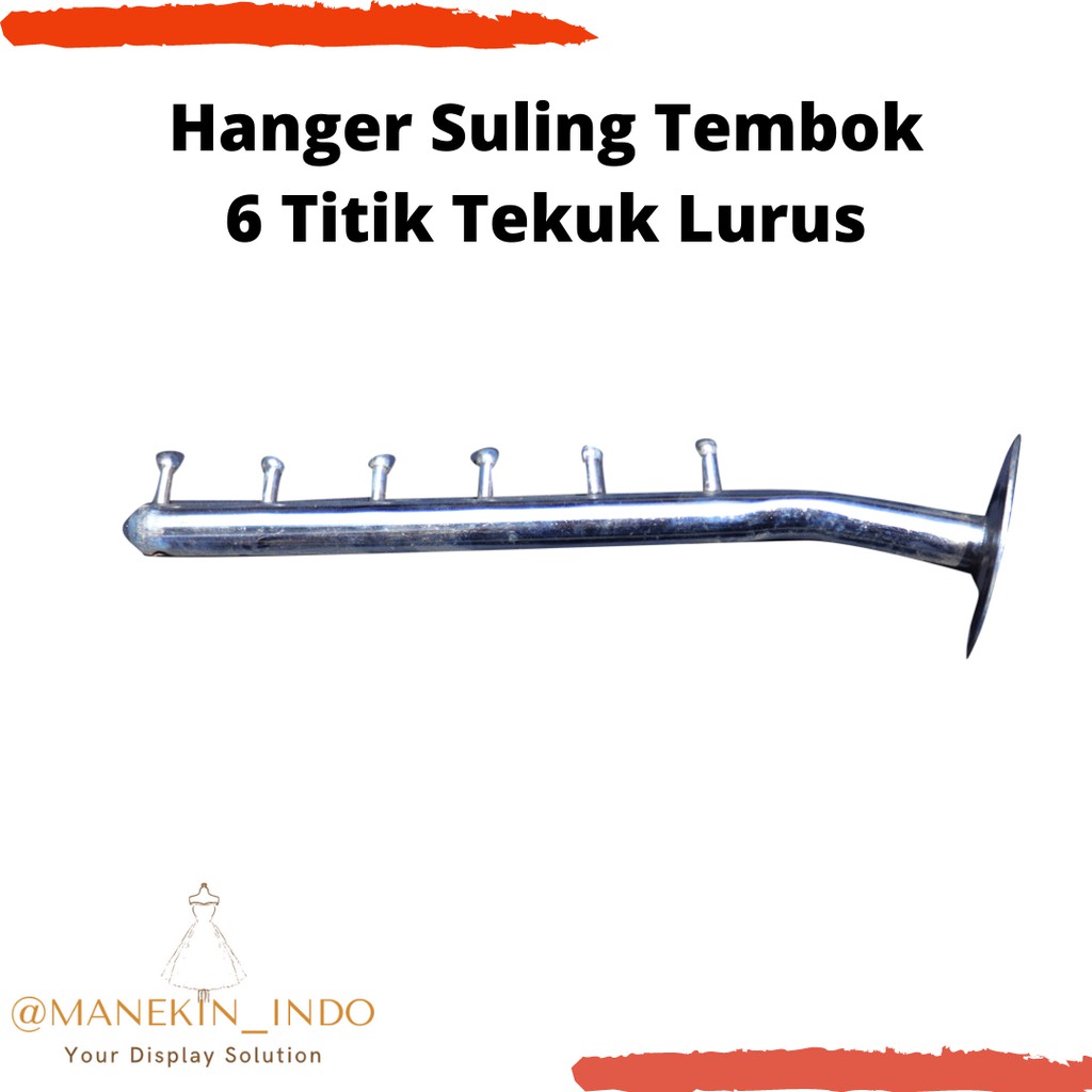 HANGER SULING TEMBOK TEKUK LURUS PAKU 6||GANTUNGAN BAJU |||SULING JEMURAN|