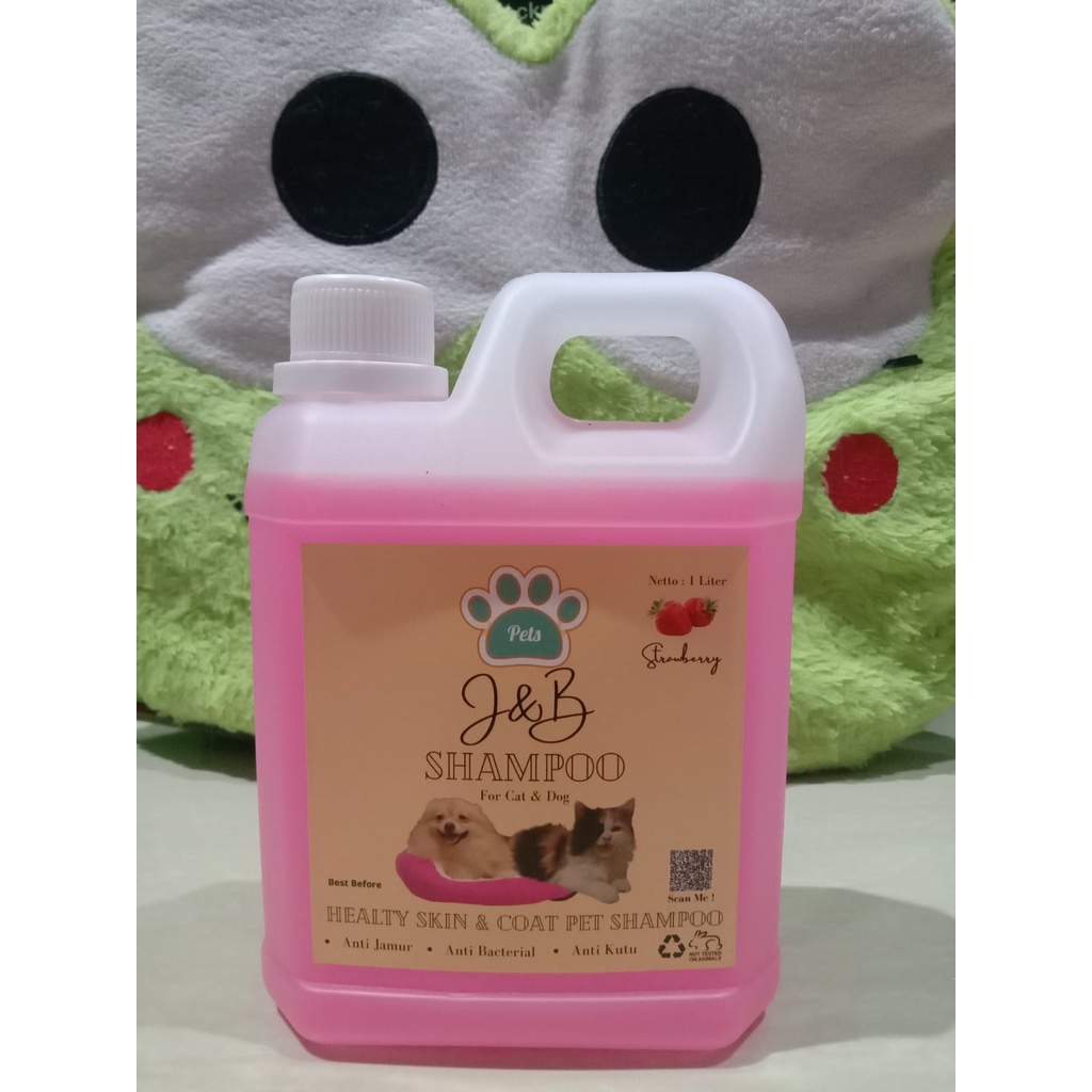 Shampo Jamur &amp; Kutu J&amp;B Pets Shampo 1 Liter Anti Bacterial untuk Kucing / Anjing