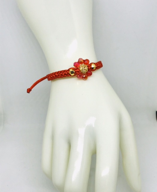 Gelang tangan wanita //gelang kristal //gelang rajut tali hongkong //perhiasan //gealng