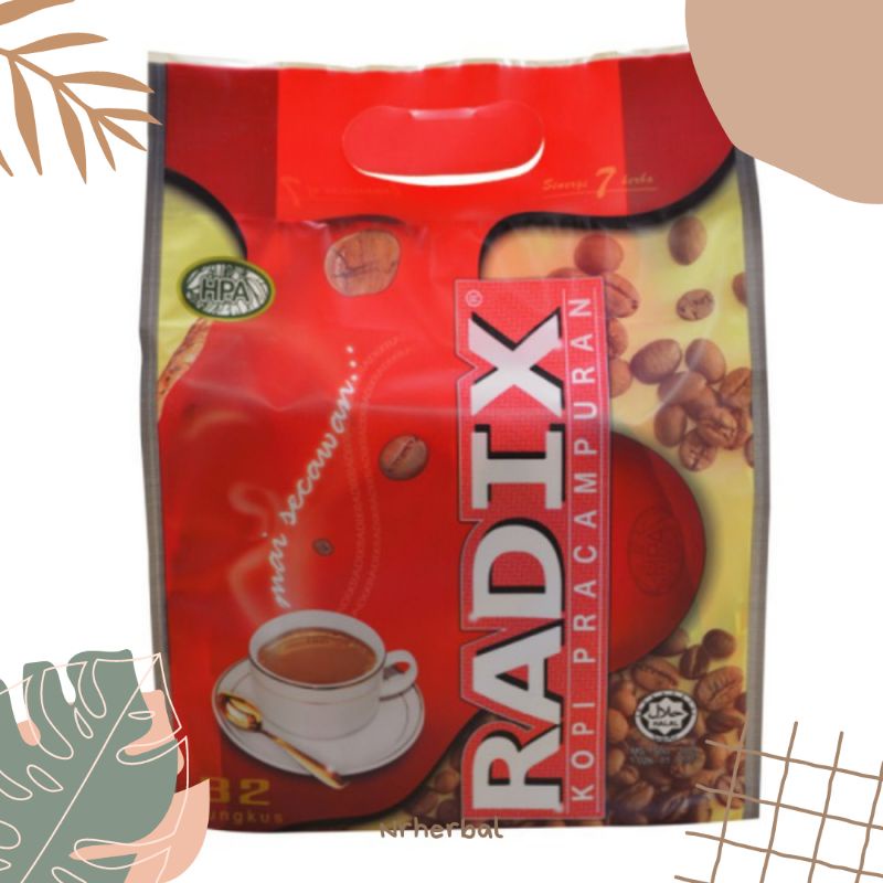 

Radix Kopi Pracampuran Mai Secawan 32 Sachet Buatan Malaysia.