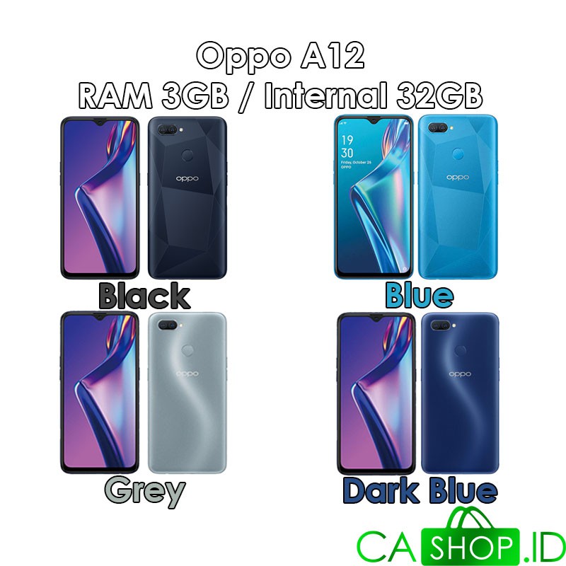 Oppo A12 - 3GB 32GB (3/32) - New Original Garansi Resmi