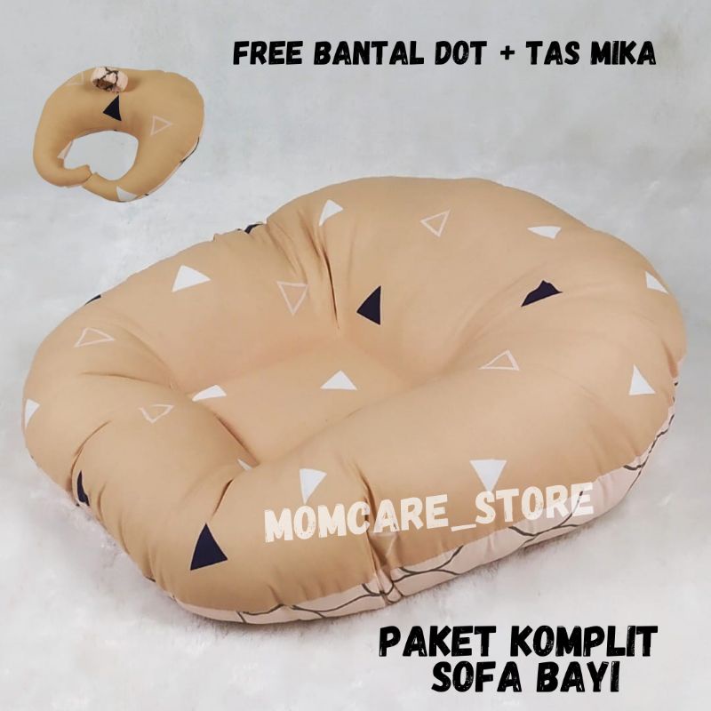 Paket komplit / Sofa bayi + Bantal dot +Tas mika-PAKETKOMPLIT#73