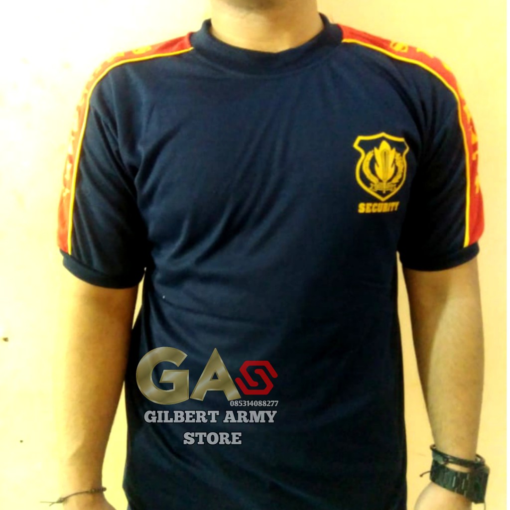 GILBERT ARMY STORE Kaos Security Kombinasi Taiping Kaos Satpam Variasi Murah Kaos DalemanPria Satpam