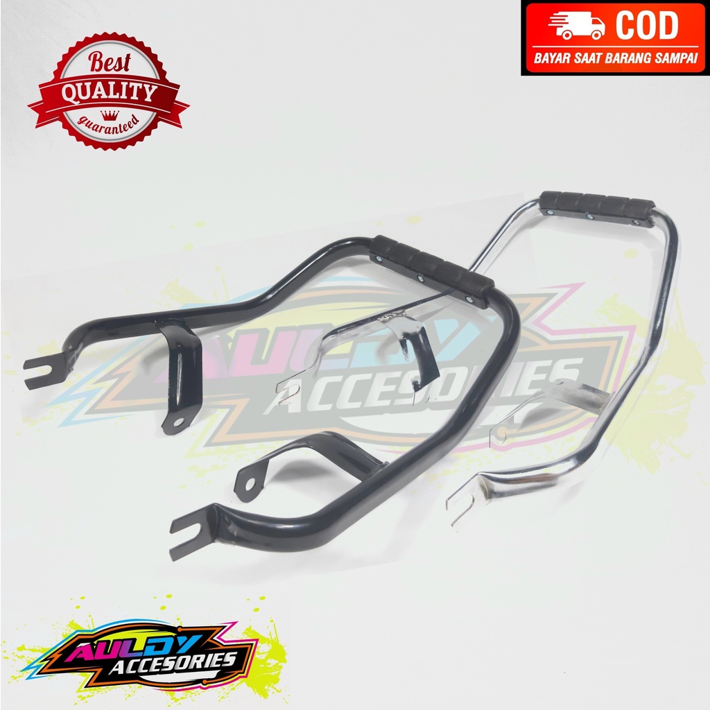 Behel Begel Planger Pegangan Jok Belakang Motor Honda Astrea Prima Star Crom Hitam