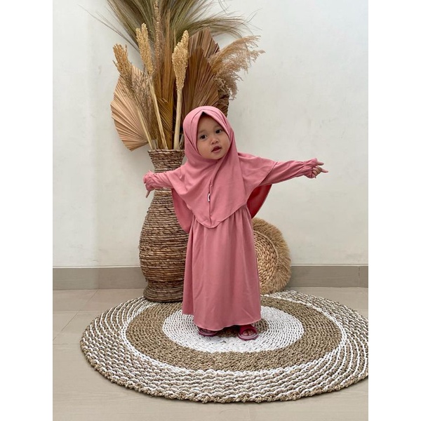 Haura Baju Gamis Anak Set kerudung