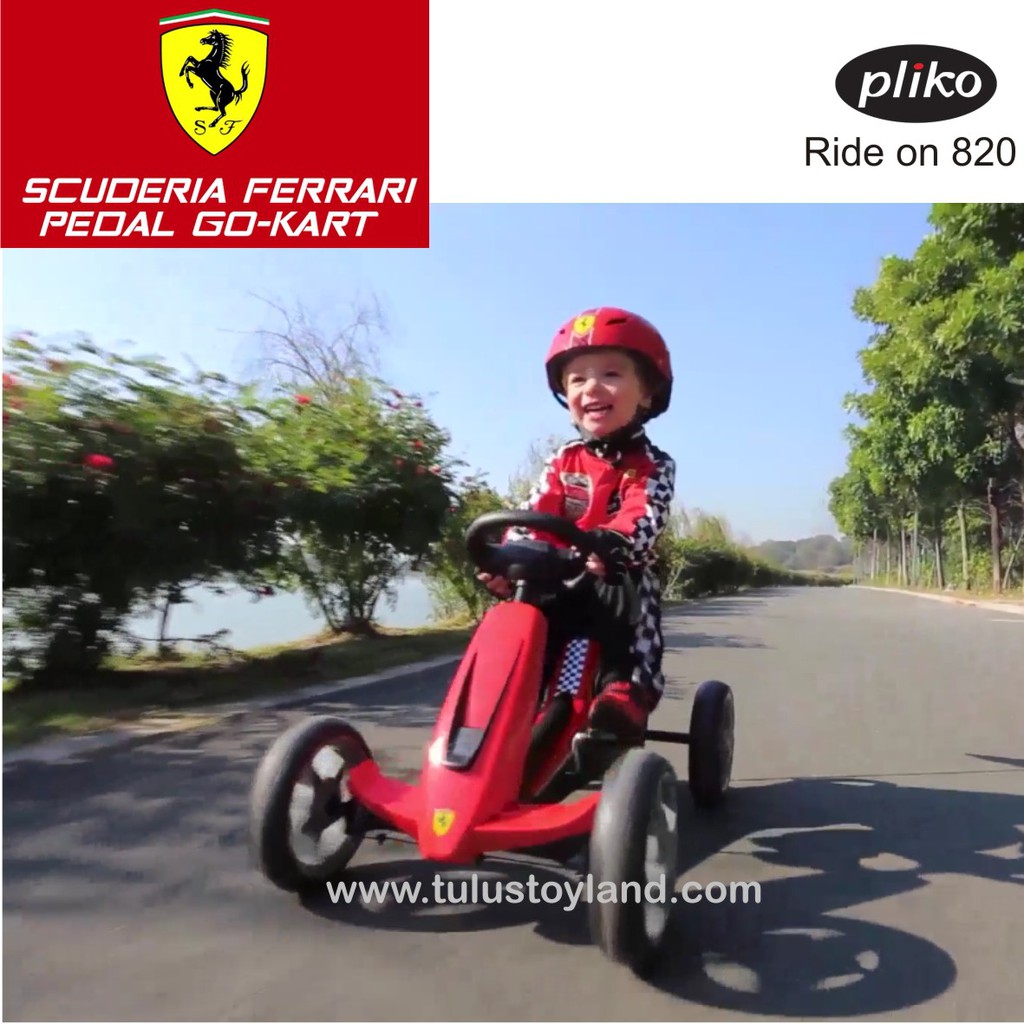 Pliko Ride On 820 Scuderia Ferrari Pedal Go Kart Trike Goes Sepeda Gokart Anak