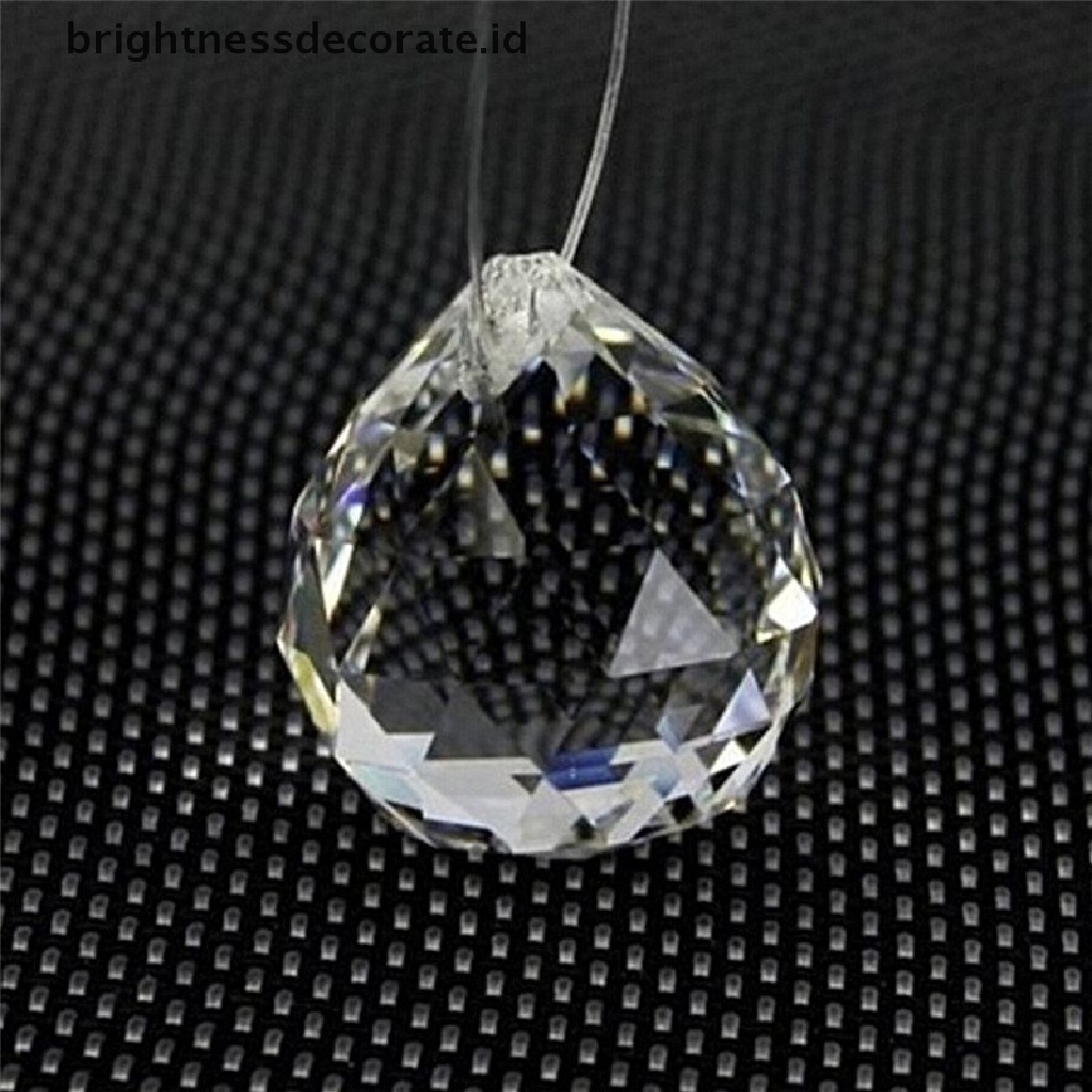 [birth] 30mm/40mm Hanging Clear Crystal Lighting Ball Prisms DIY Curtain ChandelierDecor [ID]