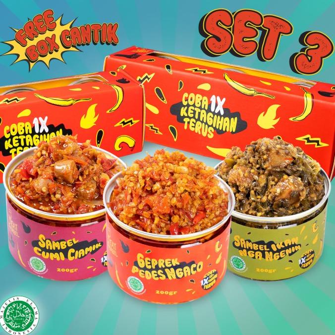 

3 Rasa Sambal Pedas / Sambal Cumi / Sambal Geprek / Sambal Ikan