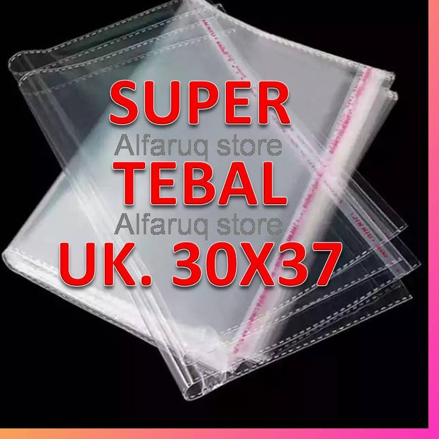 

zn✯Terkini❇→ SUPER TEBAL!!! Plastik OPP 30x37 TEBAL 05 (100 Lembar) Y61