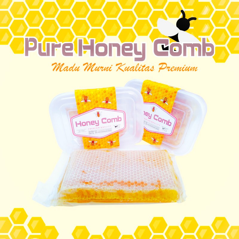 Pure Honey Comb 100 gr / 250gr - Madu Sarang Asli 100% Murni Raw Honey Premium Quality