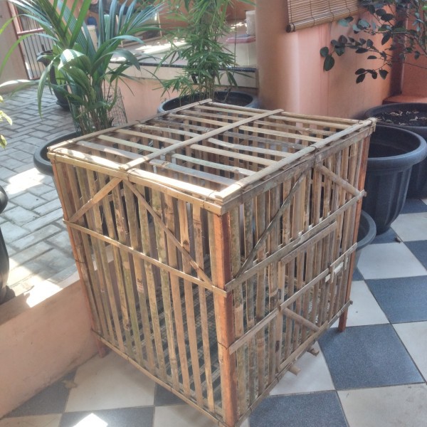 kandang ayam bangkok bambu kokoh uk 70cm X 70cm X 70cm sesuai foto ecer grosir