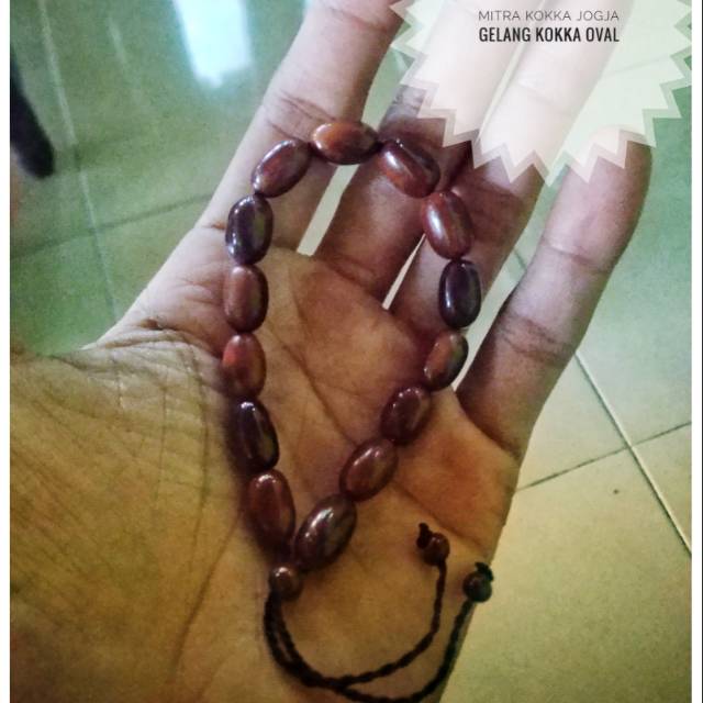 Gelang kokka oval besar coklat