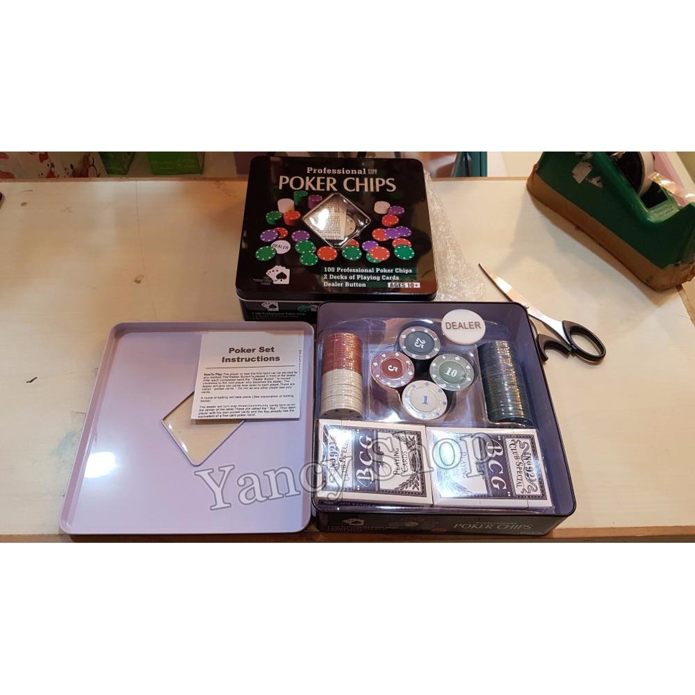 Game Board Chip Poker Isi 100