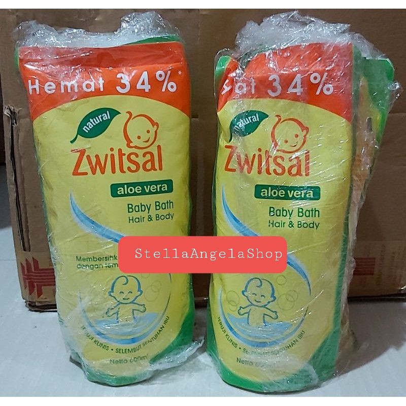 Zwitsal Baby Bath Hair &amp; Body Aloe Vera 600mL (sabun &amp; shampoo bayi) Detergen,, sabun pencuci botol