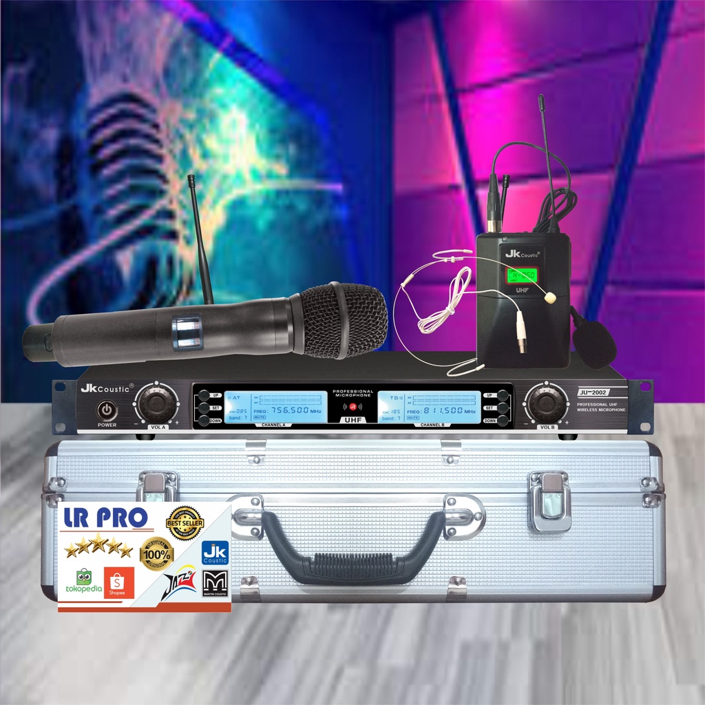 Microphone wirelles Jk coustic JU 2002 HC+HS (Mic Handle+Mic Body pack+Headset)
