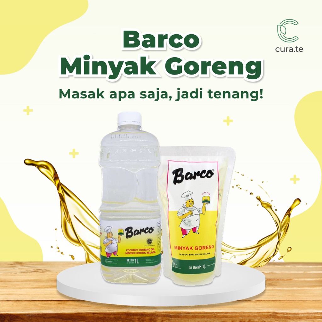 BARCO MINYAK GORENG KELAPA 1 LITER | COCONUT COOKING OIL SEHAT BOTOL POUCH 1000ML