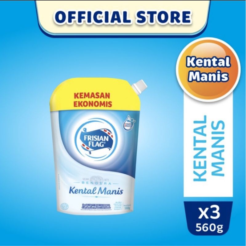 

Frisian Flag Bendera Kental Manis Pouch 560g 3x